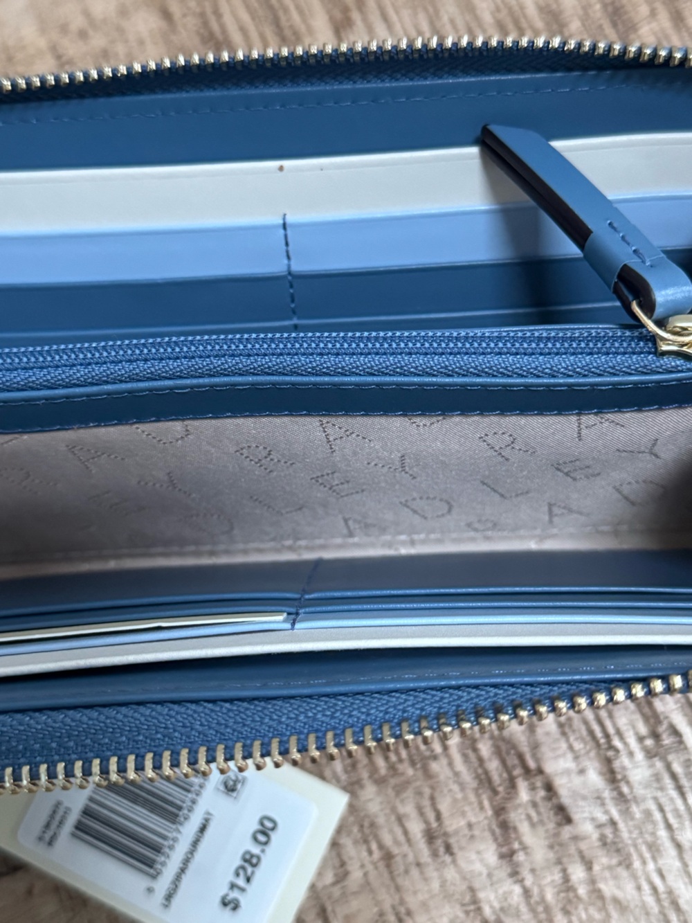 Radley London Blue 'Happiness Comes in Waves' Zip Wallet - Picture 7 of 8